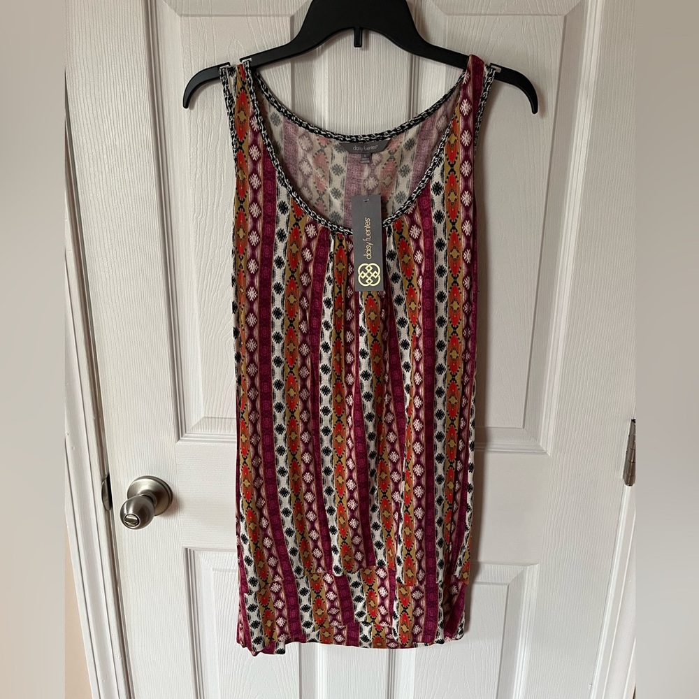 Daisy Fuentes Multicolor Striped Tank Top P2P 22